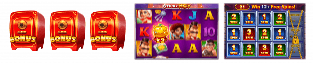 BNG電子老虎機豬寶大盜 BONUS特色