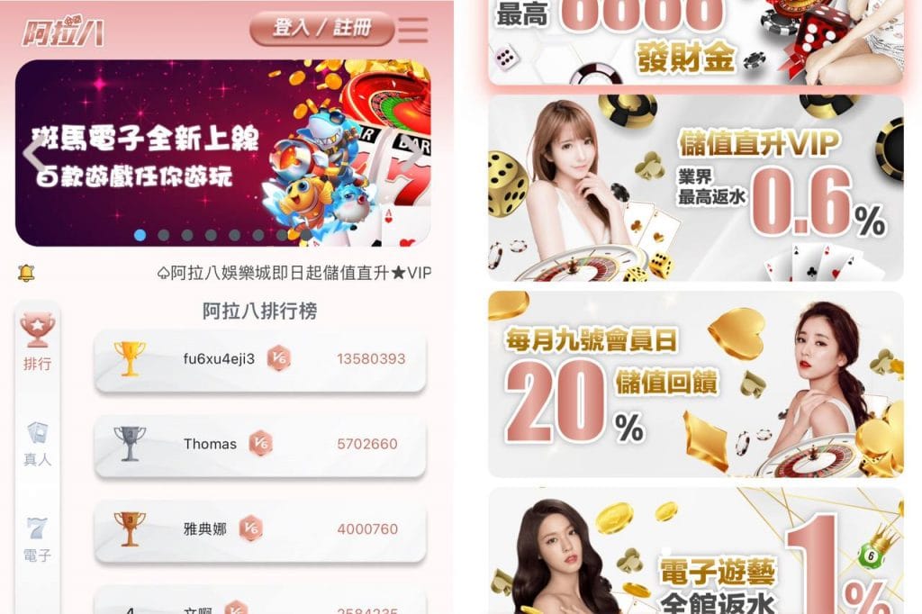 阿拉八娛樂城優惠